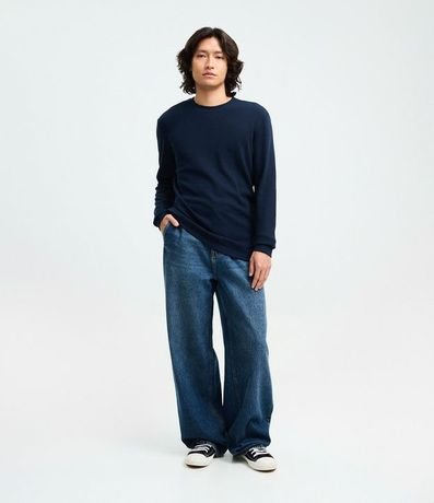 Remera Regular en Algodón con Textura 2