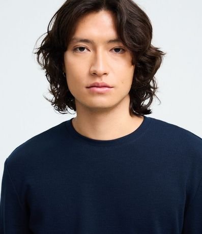 Remera Regular en Algodón con Textura 3