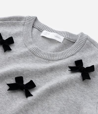 Saco Infantil en Punto con Moñitas de Terciopelo – Talle 5 a 14 años 5