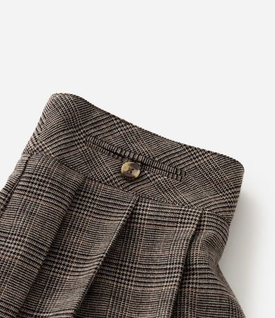 Pollera Infantil Sastre de Cuadros Plissada con Botón Lateral – Talle 5 a 14 años 5