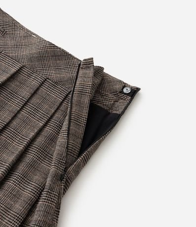 Pollera Infantil Sastre de Cuadros Plissada con Botón Lateral – Talle 5 a 14 años 6