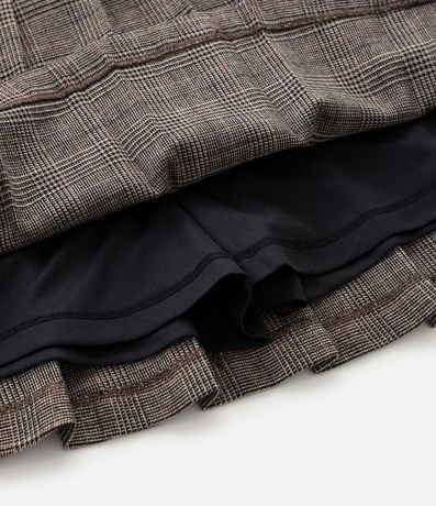 Pollera Infantil Sastre de Cuadros Plissada con Botón Lateral – Talle 5 a 14 años 8