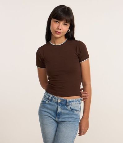 Remera New T-shirt en Algodón con Detalle en el Cuello