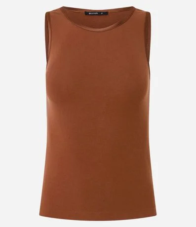 Blusa Básica en Viscosa con Cuello Redondo