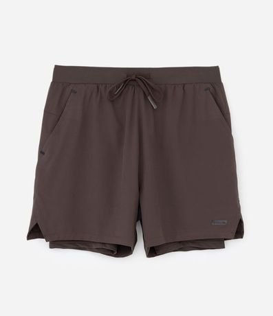 Bermuda Deportiva con Short de Compresión