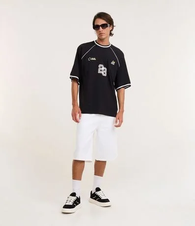 Remera Oversized Deportiva con Estampa en Relieve 2