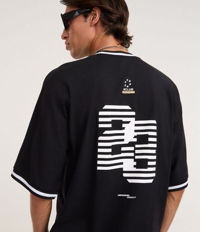 Remera Oversized Deportiva con Estampa en Relieve 3