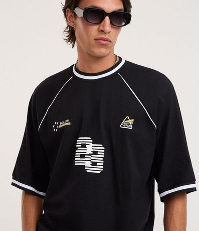 Remera Oversized Deportiva con Estampa en Relieve 4