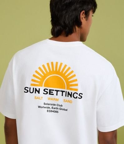 Remera Relaxed en Malhão con Estampa Lettering Sun Settings 3
