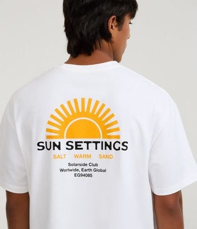 Remera Relaxed en Malhão con Estampa Lettering Sun Settings 5