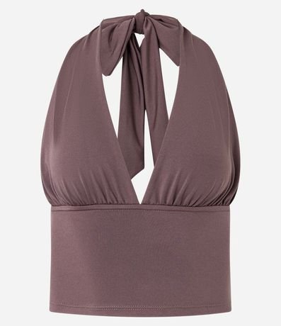 Blusa en Microfibra Frente Única con Lazo y Malla Gelada 5