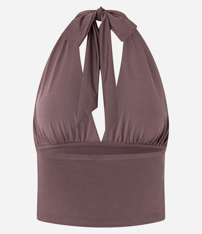 Blusa en Microfibra Frente Única con Lazo y Malla Gelada 6