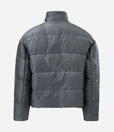 Campera Pesada en Poliamida Lisa con Efecto Metalizado 7