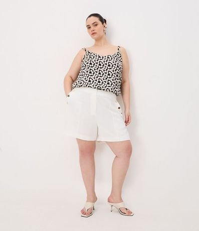 Musculosa en Crepé Satinado de Lunares con Bretel Ancho Curve & Plus Size 3