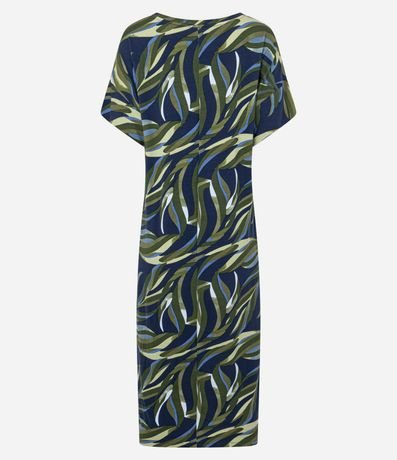 Vestido Recto Midi en Viscolycra con Estampa Follaje 6
