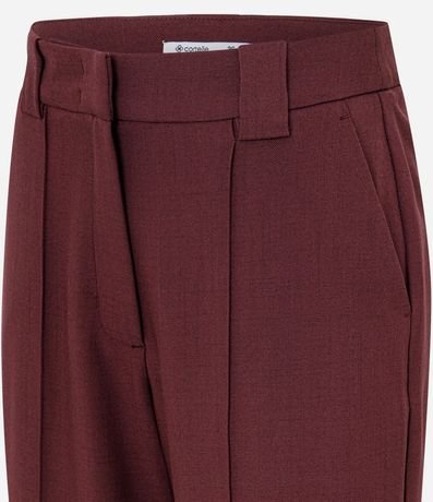 Pantalón Wide Leg en Sastrería con Cintura Liso y Pliegues Delanteros 7