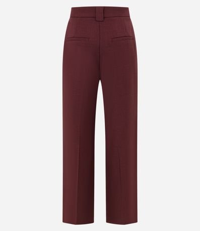 Pantalón Wide Leg en Sastrería con Cintura Liso y Pliegues Delanteros 8