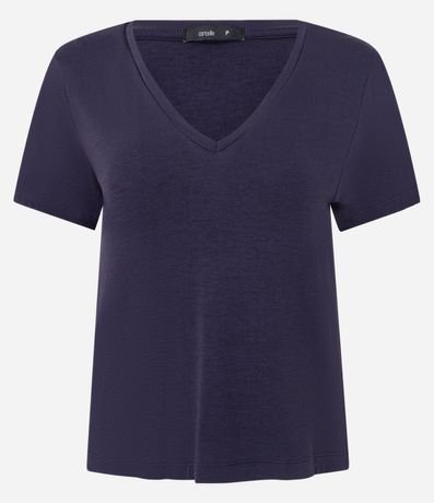 Blusa Básica en Viscosa con Escote V 4