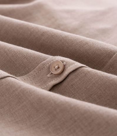 Camisa en Algodón con Botones Delanteros y Efecto Melange 3