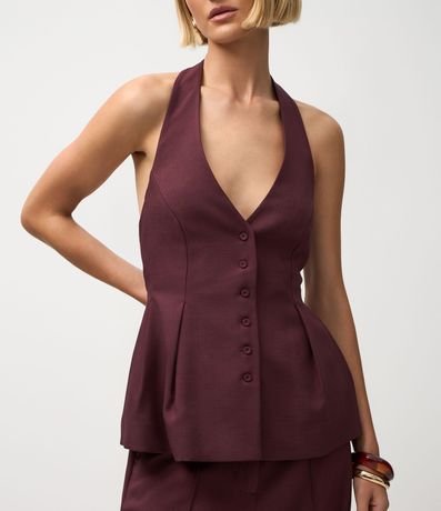 Blusa Frente Única en Crepé con Pliegues Delanteros 4