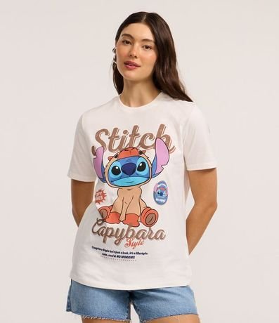 Remera en Algodón con Estampa Stitch Carpincho