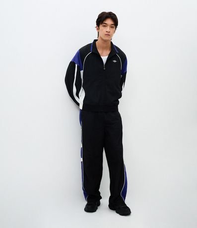 Campera Deportiva en Poliamida con Bloques de Color 3