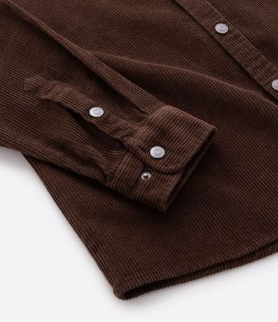 Camisa en Terciopelo con Bolsillo en el Pecho y Abotonado 10