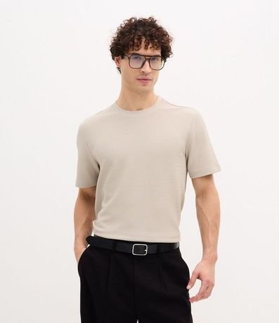Remera Slim con Textura