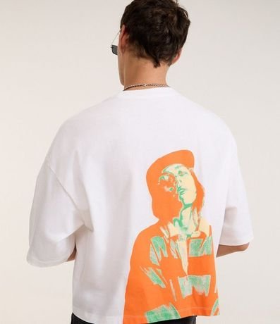 Remera Oversized en Algodón con Estampa Frente y Espalda Billie Eilish