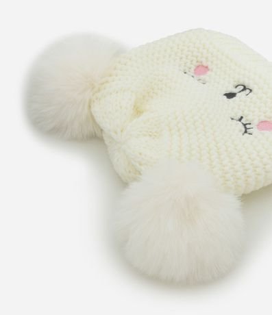 Gorro Infantil en Punto con Bordado de Animalito – Talle 0 a 12 Meses 2