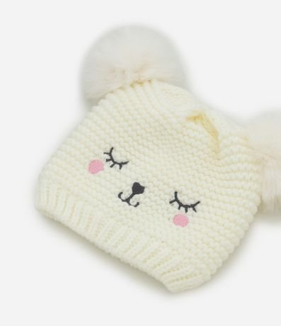 Gorro Infantil en Punto con Bordado de Animalito – Talle 0 a 12 Meses 3