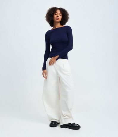 Sueter Punto en Viscosa con Escote Canoa 2