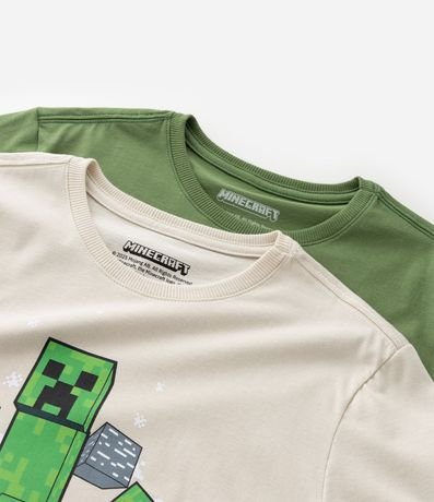 Kit 02 Camisetas Infantiles con Estampa Minecraft - Talle 5 a 14 años 4