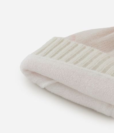 Gorro Infantil en efecto Punto con Moñitas y Pompón – Talle 0 a 12 Meses 4