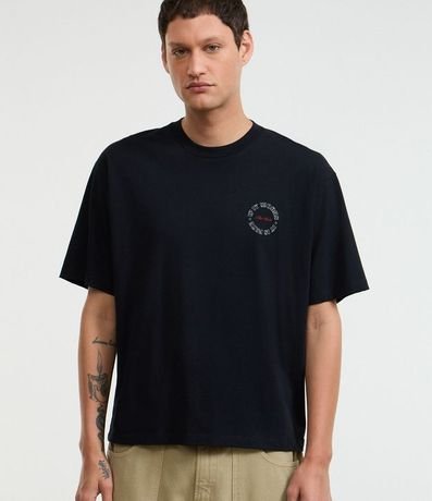 Remera Boxy en Algodón con Estampa de Anjos y Lettering The Luck 1