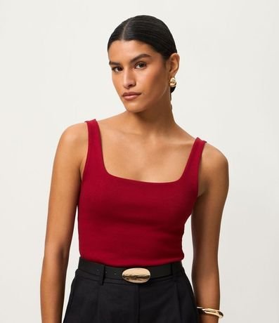 Blusa en Rib con Bretel Ancho