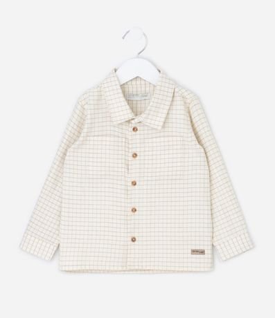 Camisa Infantil en Franela de Cuadros con Bolsillos – Talle 1 a 6 años