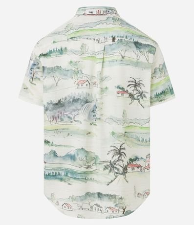 Camisa en Algodón con Estampado de Paisaje 7