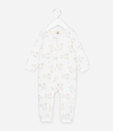 Mono Infantil Canelado con Estampado de Ositos – Talle RN a 24 Meses 2