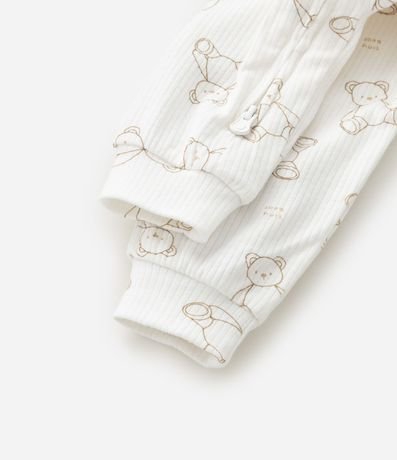 Mono Infantil Canelado con Estampado de Ositos – Talle RN a 24 Meses 8