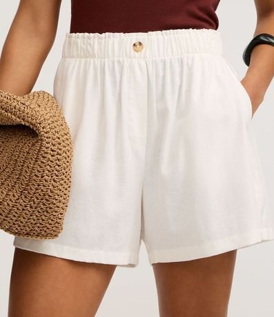 Short Runner en Viscolino con Botón en la Cintura 3