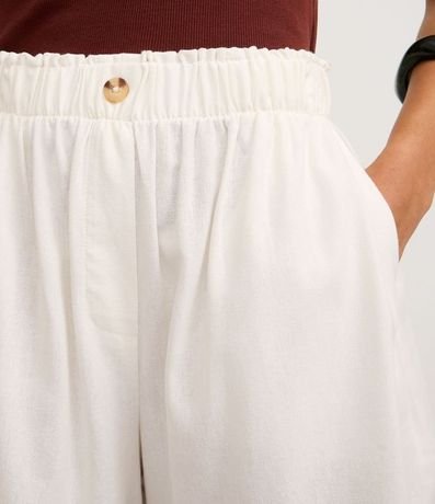 Short Runner en Viscolino con Botón en la Cintura 4