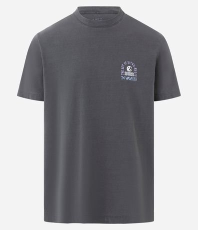 Remera Comfort en Algodón con Estampa Abstracta  Desteñida 5