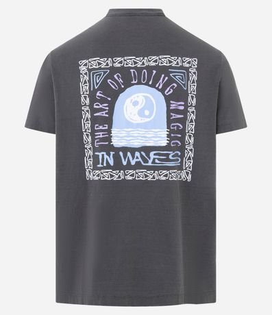 Remera Comfort en Algodón con Estampa Abstracta  Desteñida 6