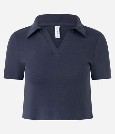 Blusa Polo Alargada en Rib 5