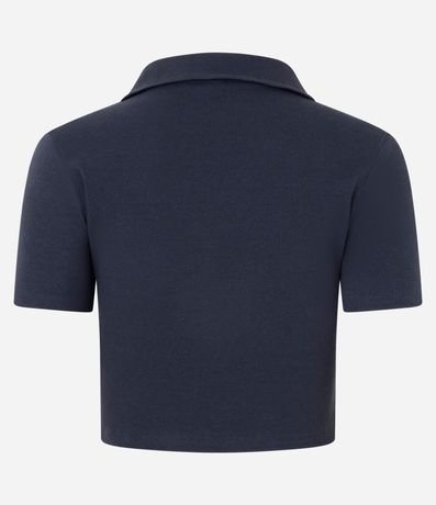 Blusa Polo Alargada en Rib 7