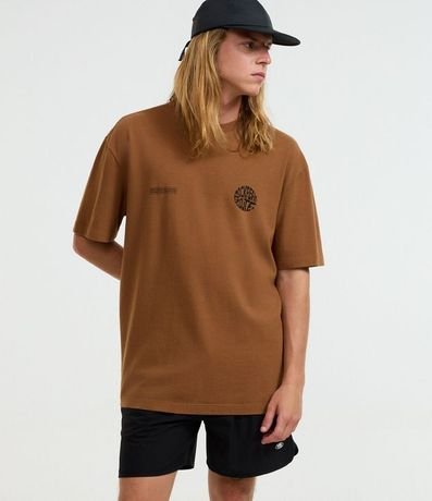 Remera Relaxed en Malla con Estampa Lettering 1