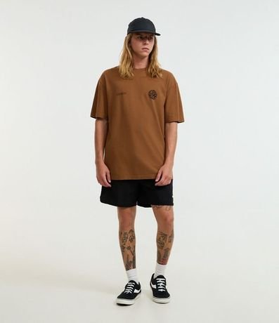 Remera Relaxed en Malla con Estampa Lettering 2