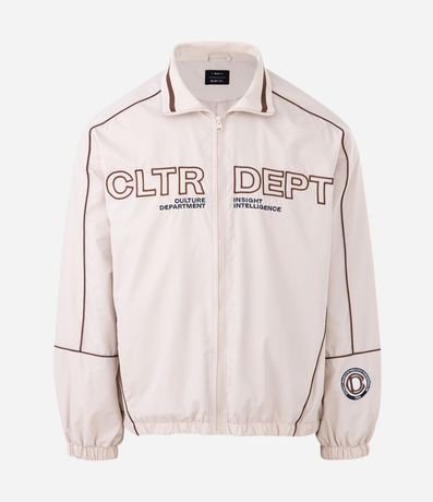 Campera Masculina en Tejido Tecnológico con Estampa Delantera