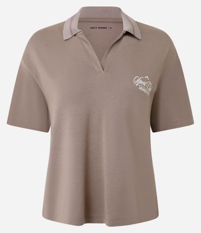 Remera Polo Oversized Deportiva con Manga Corta